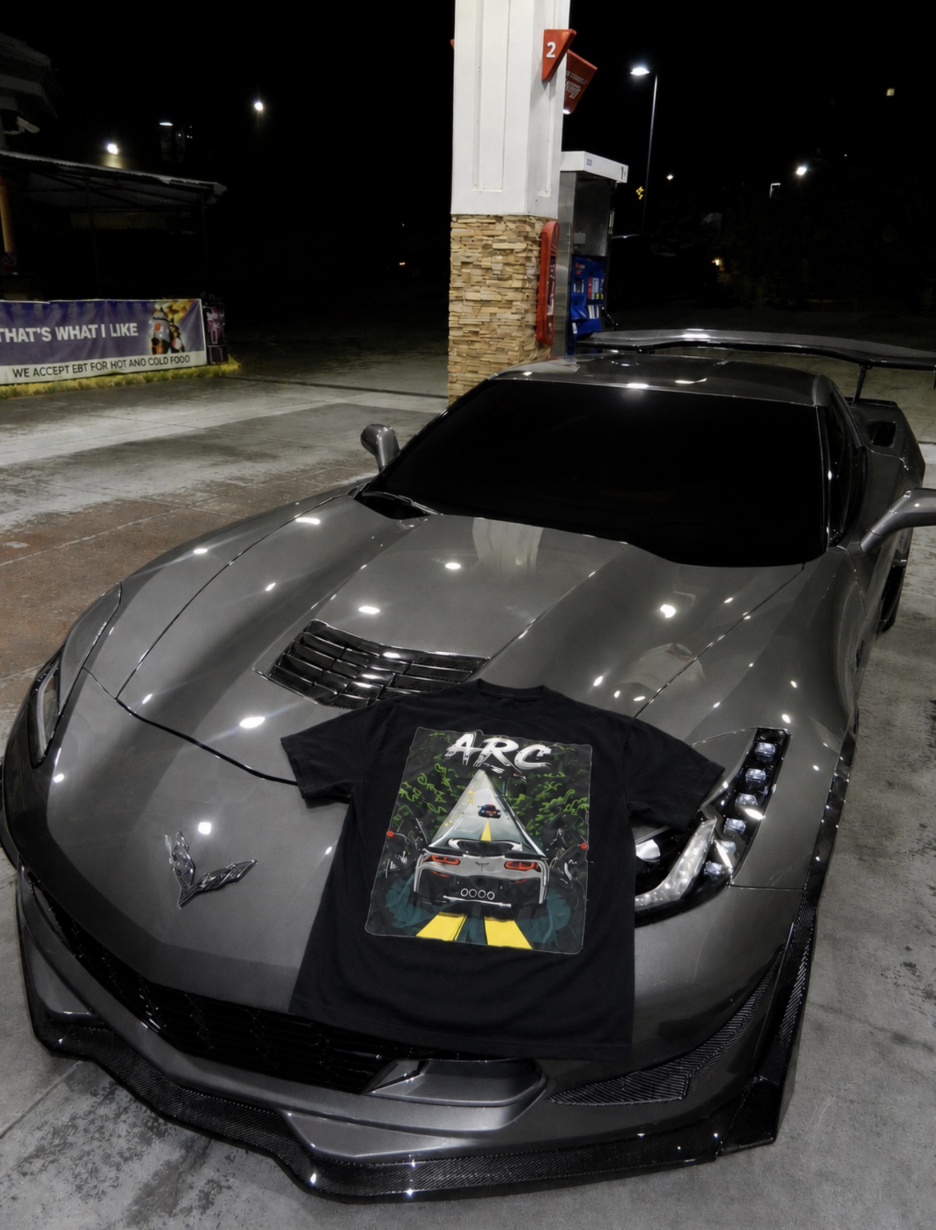 ARC tee on a Corvette